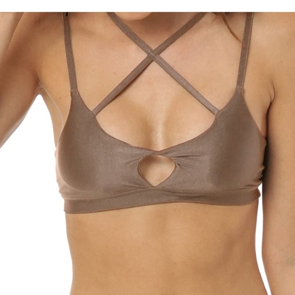 O'Neill Clarity Sports Bra Top Brown Small